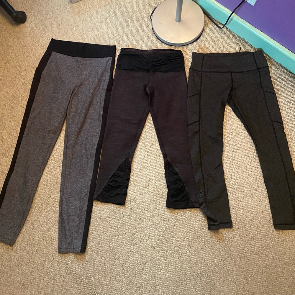 Three Pairs Of Size 4 Lululemon Leggings Bundle - image 1